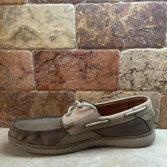 Tommy Bahama Classic Boat Shoes Lace Up Two Tone Leather Loafers Size 13 M - Picture 12 of 15